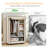  Wardrobe Closet Storage, Hanging Closet organizer, Clothes Rack with Cover, Tool-Free Assembly Clothes Storage for Home Bedroom Living Room, Beige-270317004