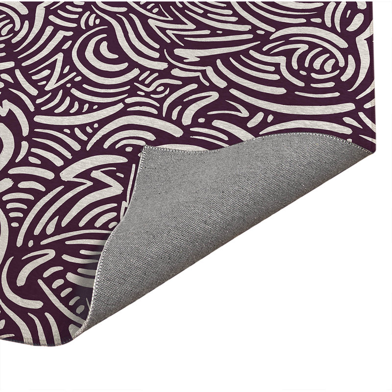 Paillasson Cozy Swirl, Aubergine, L 60 po x L 36 po