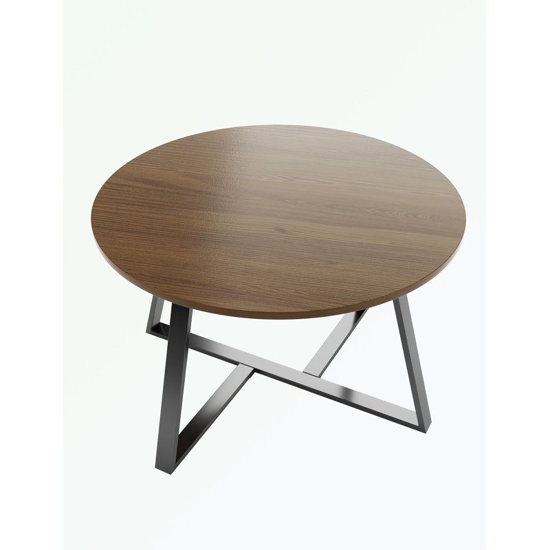 Minelva Single Coffee Table, Black, Black stand