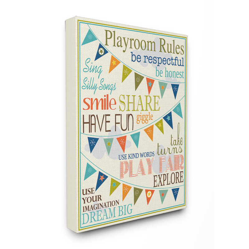 Boroughbridge Playroom Pennants, art textuel, Toile tendue, H 20 po x l 16 po x P 1,5 po