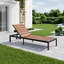 Lit de jour ergonomique inclinable pour le patio avec dossier réglable à 6 positions - Chaise longue d'extérieur pour la plage ou la cour-428859713