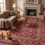 Tapis Fjord2 traditionnel à motif floral intégral bordeaux, cuivre, vert, crème et rose, lavable à la machine, antidérapant, à poils courts, pour l'intérieur et l'extérieur, adapté aux animaux domestiques, idéal pour le salon, la chambre, la salle à manger, l'entrée, le couloir ou le bureau.-1082075313