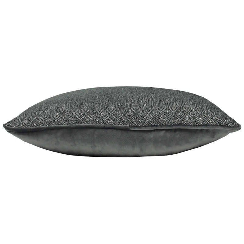 Geometric Square Throw Cushion, Grey