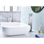 Robinet de lavabo de salle de bain à poignée simple - Bec cascade, acier inoxydable, bonde escamotable, modèle de bec plaqué nickel brossé, acier, poignée, finition-124241864
