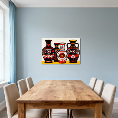 Fashion Colorful Vases With Heart And Flower Patterns
