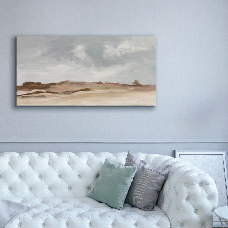 «Lark Manor ™« Before The Rain Neutral »par Pamela Munger, art mural sur toile, H 30 po x l 60 po x P 1,5 po