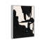 Abstrait noir et blanc à coups de pinceau par Oliver Gal - reproduction sur toile flottante-68916578-68916579