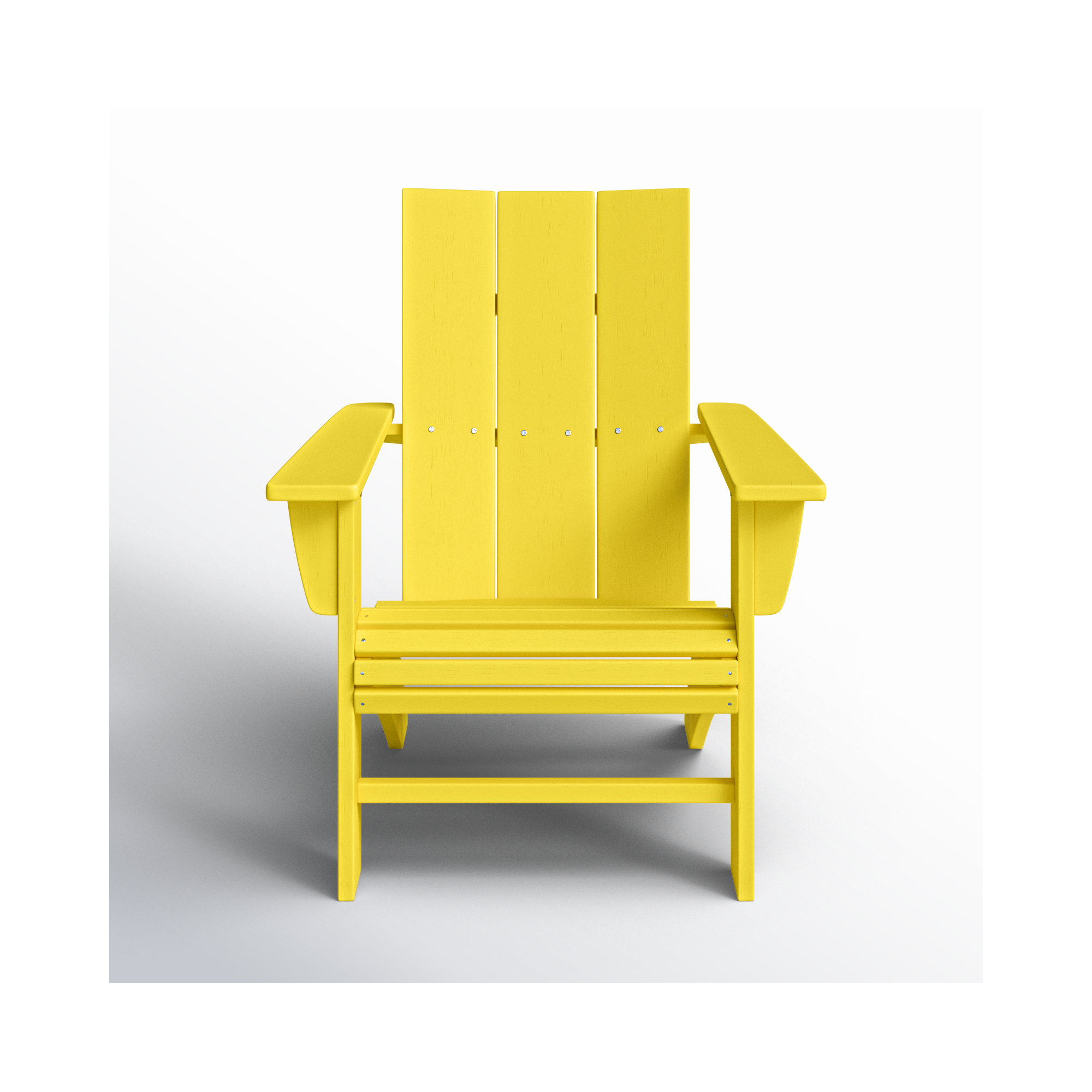 POLYWOOD Modern Curveback Adirondack Chair, Lemon