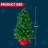 24"/2FT Small Tabletop Christmas Tree with Multi-Color LED Lights