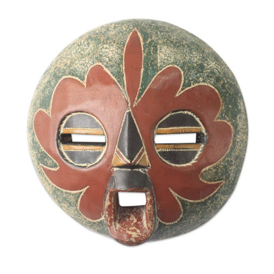 Décoration murale masque en bois