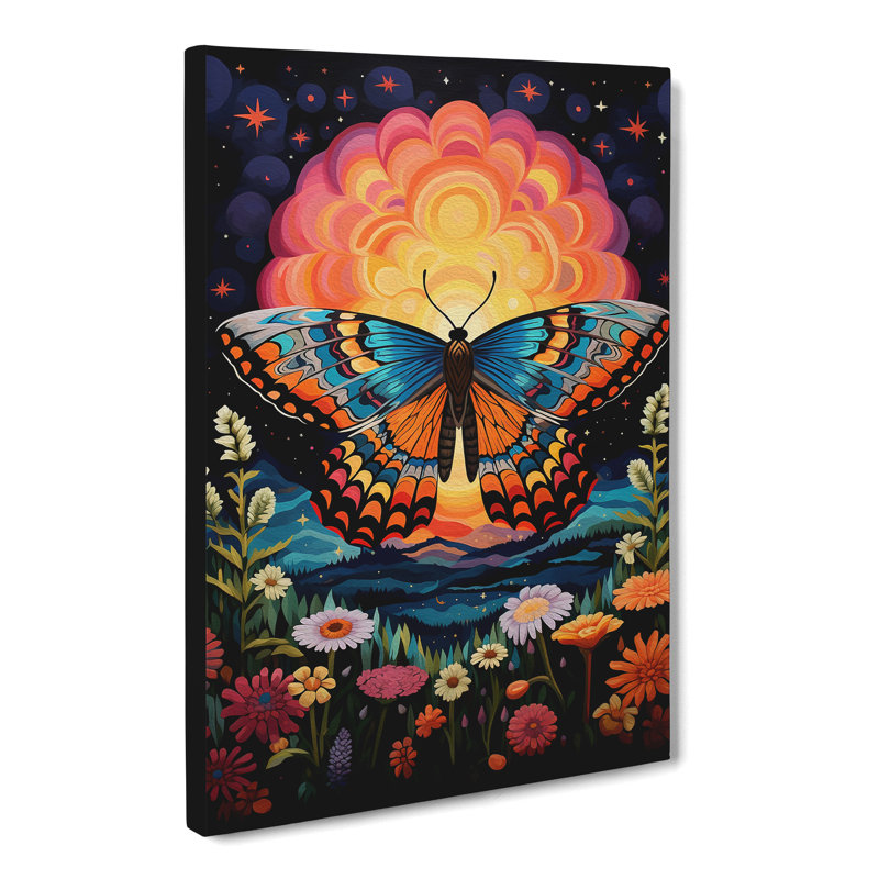 Moth Colour Field No.3 - Wrapped Canvas, 76cm H x 50cm W x 3cm D