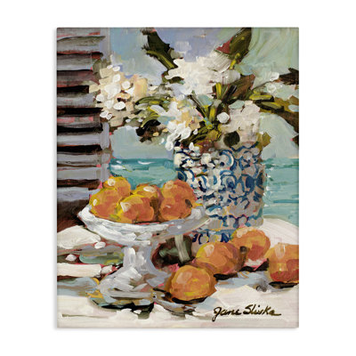 «Coastal Fruits Still Life», art mural sur toile par Jane Slivka