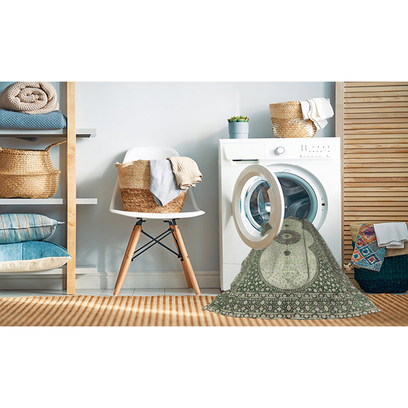 Tapis rond rond multicolore tissé à la machine, Rond 3 pi