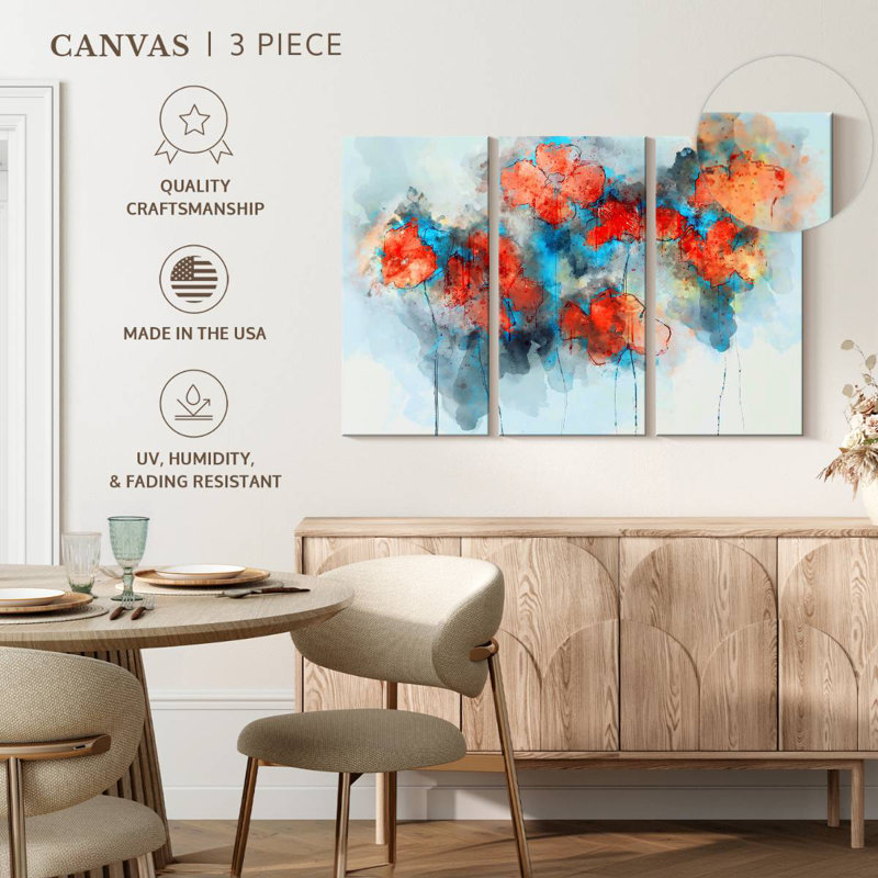 Abstract Floral Poppies