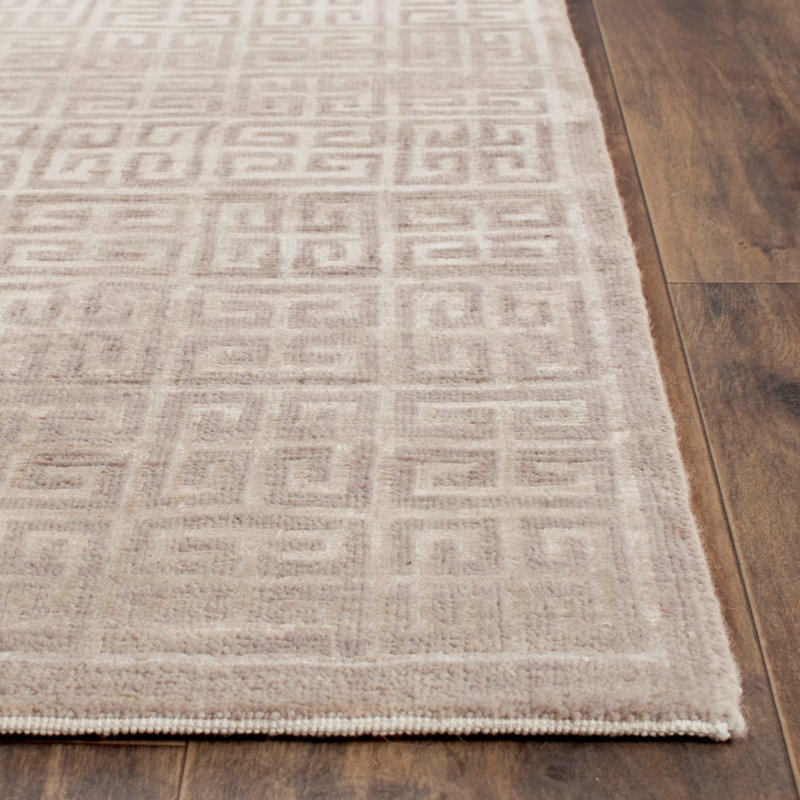 Tapis taupe noué à la main Zolder, Rectangle 9 pi x 12 pi