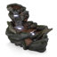 Fontaine cascade extérieure à 3 niveaux Rainforest, 60 po avec lumières DEL, gris-515307222