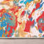  Tapis multicolore à tissage plat abstrait marbré abstrait bohème-88588434
