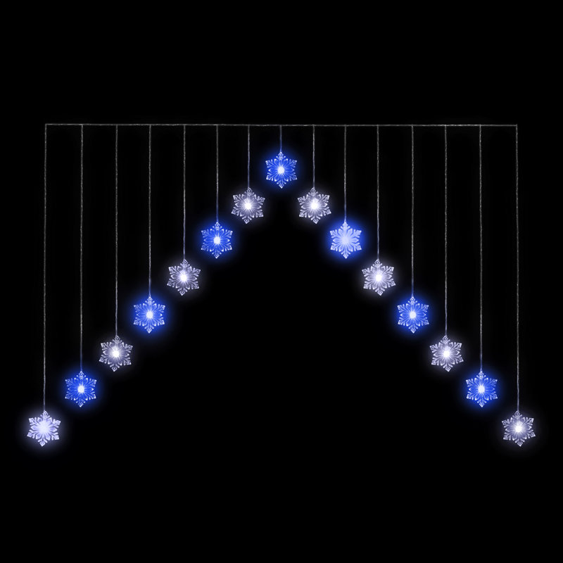 120cm LED String Lights, Blue/White
