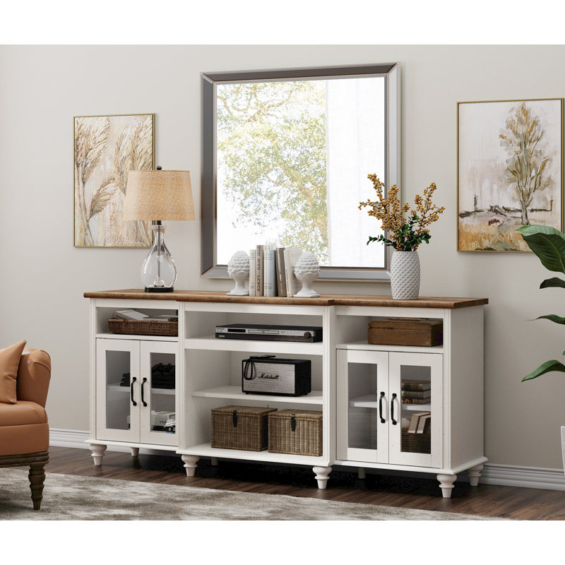 Meuble télé et table basse pour le salon, blanc