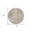 Tapis rond 8 po Taupe