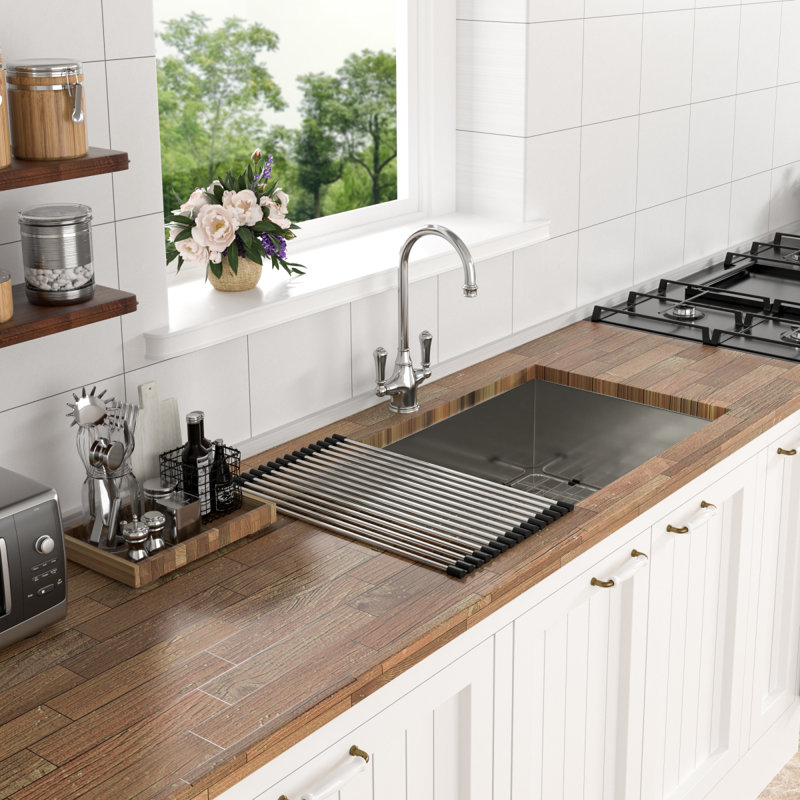 33  Undermount Sink - 33"X19"X9" Undermount Stainless Steel Kitchen Sink 18 Gauge 9  Deep Single Bowl Kitchen Sink Basin