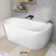 59'' x 30'' Corner Soaking Bathtub Acrylic Stand Alone Back to Wall Alcove Freestanding Tub with Overflow Glossy White