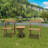 HIPS Material Outdoor Bistro Set Foldable Small Table And Chair Set With 2 Chairs And Rectangular Table, Teak