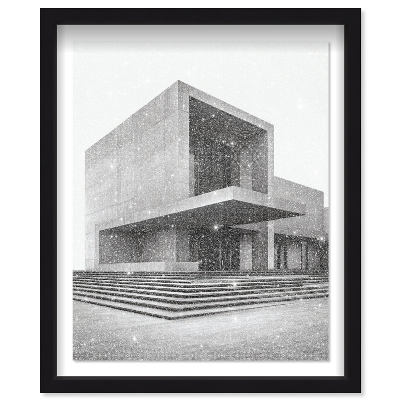 Structural Solitude Shadowbox Architecture Print by Oliver Gal, Black Frame, 16 x 20, 46.5"H x 37.5"W, Black Shadowbox