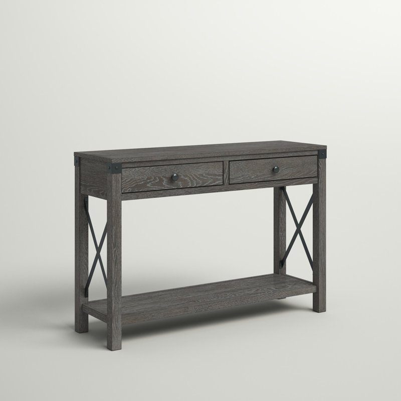 Mickens 44'' Console Table, Gray/Brown
