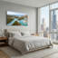«Coastal River Delta with Turquoise water and green marshes», art mural sur toile 47 x 24 x 1,5 po