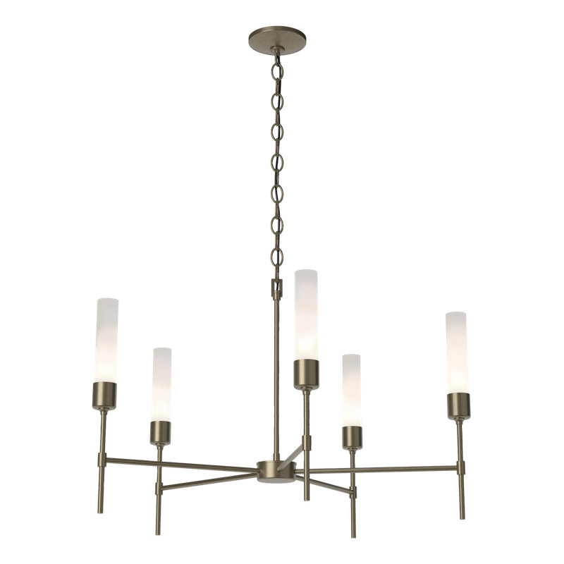 Vela 5 - Light Sputnik Sphere Chandelier, Soft Gold, Clear Glass with Frost