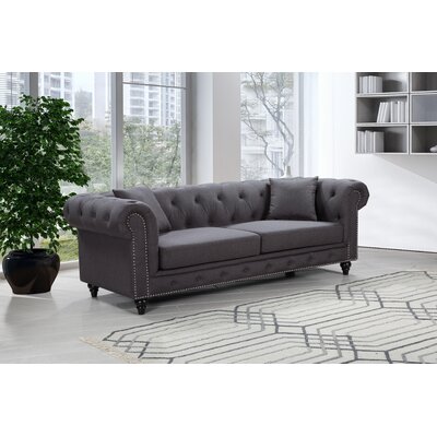 Kylan 90"" Rolled Arm Chesterfield Sofa -  Darby Home Co, 0E3CA03A5FEF4E358337D8913DFCC389