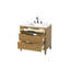 Meuble-lavabo simple 36 po en teck miel-849997504-849997518