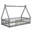 Lit simple en forme de tente, lit tipi avec garde-corps-2000692944