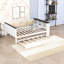 Lit de jour en bois avec tablettes, USB et lit gigogne-749555504