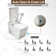 Square Smart Toilet with Built-In Tank,LED Display,Auto Flush,Remote Control,Warm Water&Heated Seat