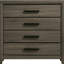 Quillan gris 4 tiroirs 35 po Large commode
