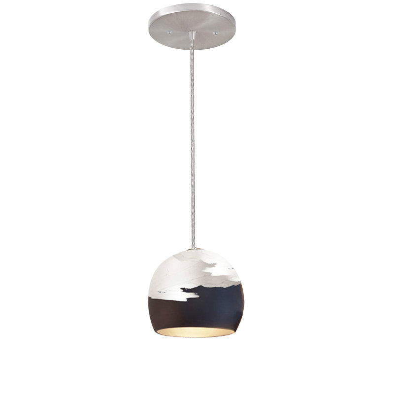 Ombre 1 - Light Pendant, Nickel, Matte Black/Silver, Yes