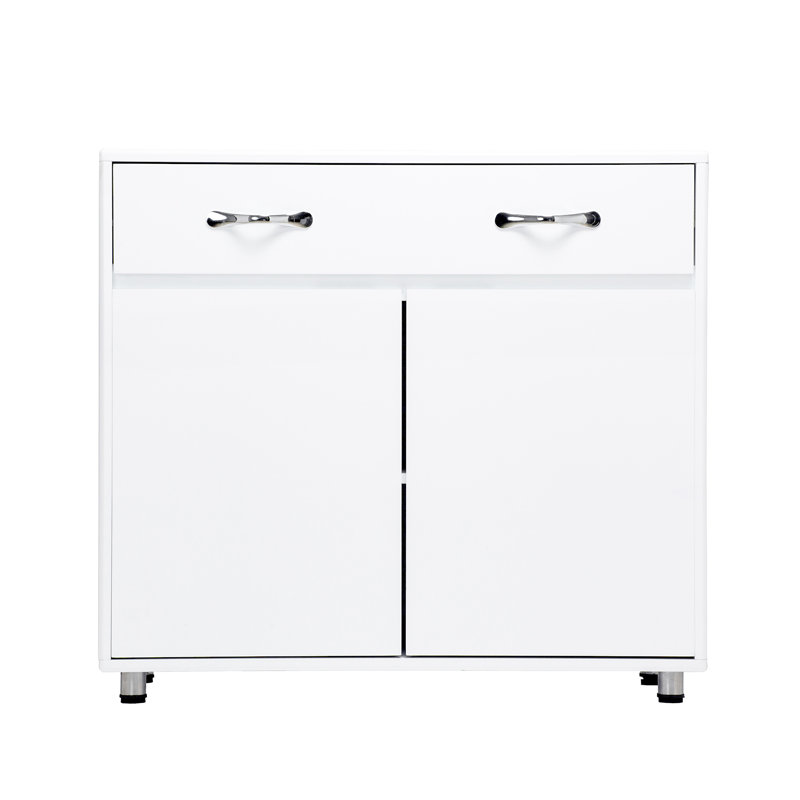 Two Door Side Table-White