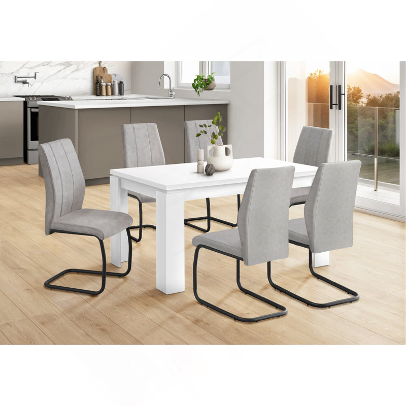 Rectangular Dining Table, White