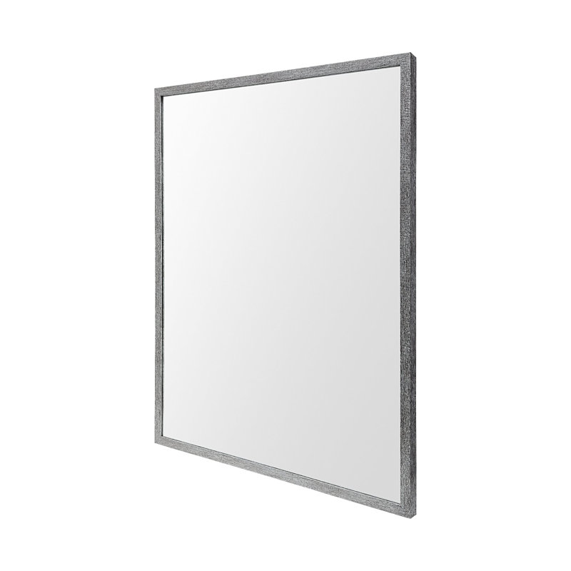 Miroir de salle de bain Aariah, H 41,5 po x l 31,5 po, Gris