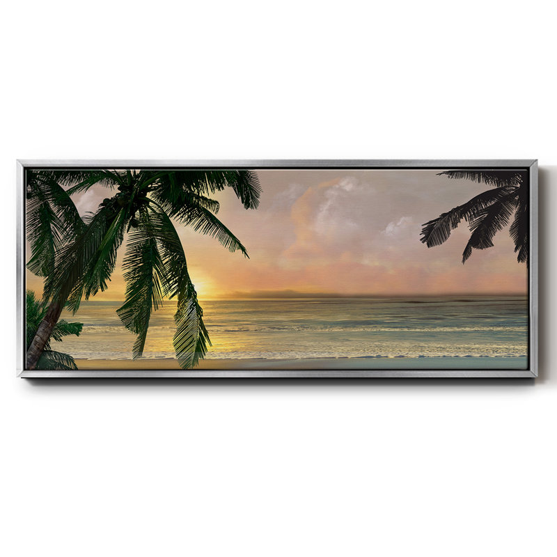 " Sunset Cove I ", 24" H x 60" W x 1.5" D, Silver