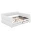Grand lit plateforme tapissier avec port USB et tiroirs-114344623