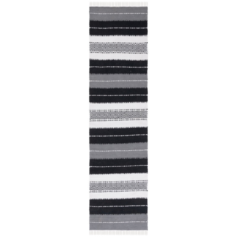 Sherlene Flat Weave Performance Striped Rug, Runner 2'3" x 9'