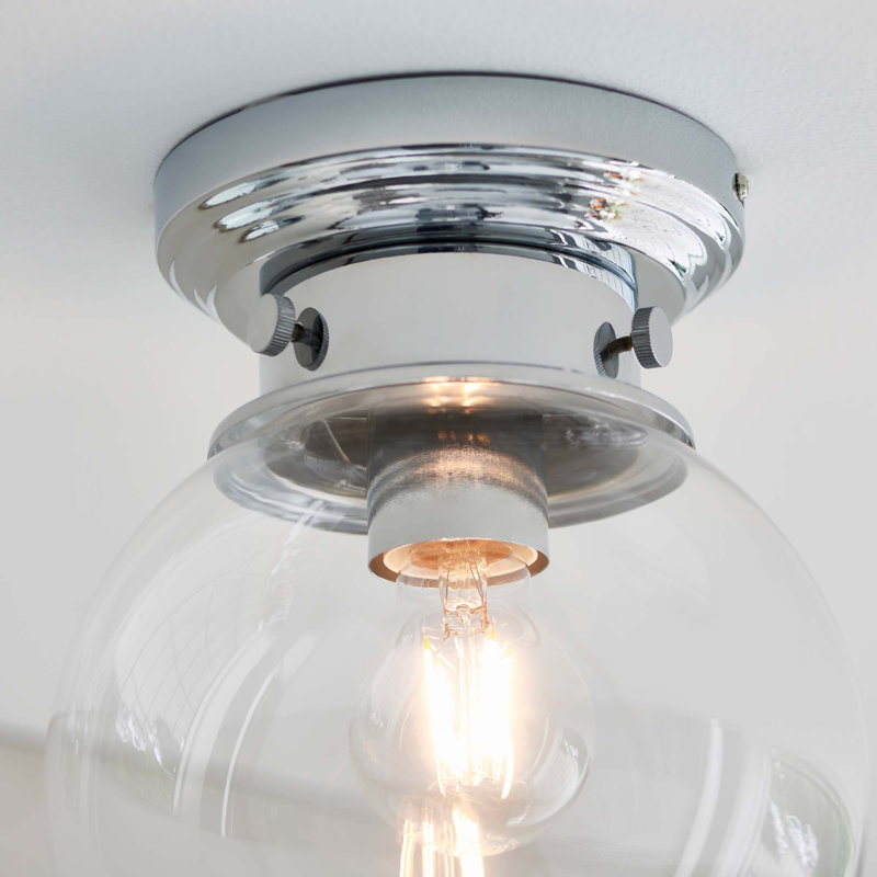 Oldsmar Glass Semi Flush Mount