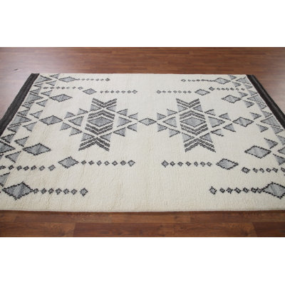 Tapis géométrique indien 5 x 8