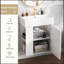 Meuble-lavabo simple 21,6 po avec plateau en céramique Saimir
