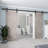 Classic Design Sliding Standard Double Barn Door Hardware Kit (Not Include Door)-44442794