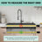 KDK HOME 15.7"W Stainless Steel Grid and Protectors of Single Bowl Kitche Sink with Rear Drain-101319290