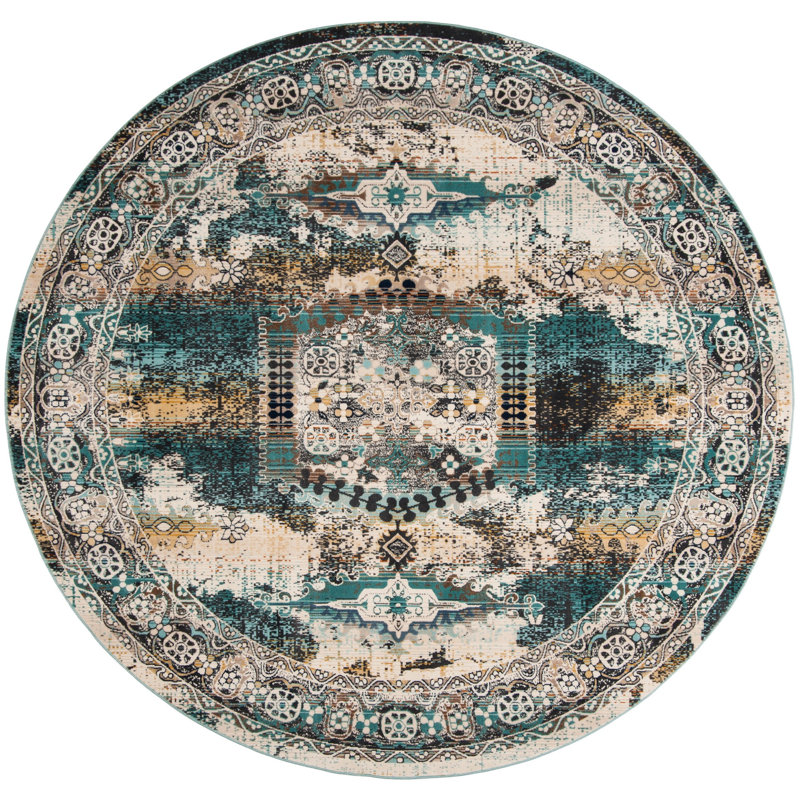 Wayne Performance Oriental Rug, Round 6'7"